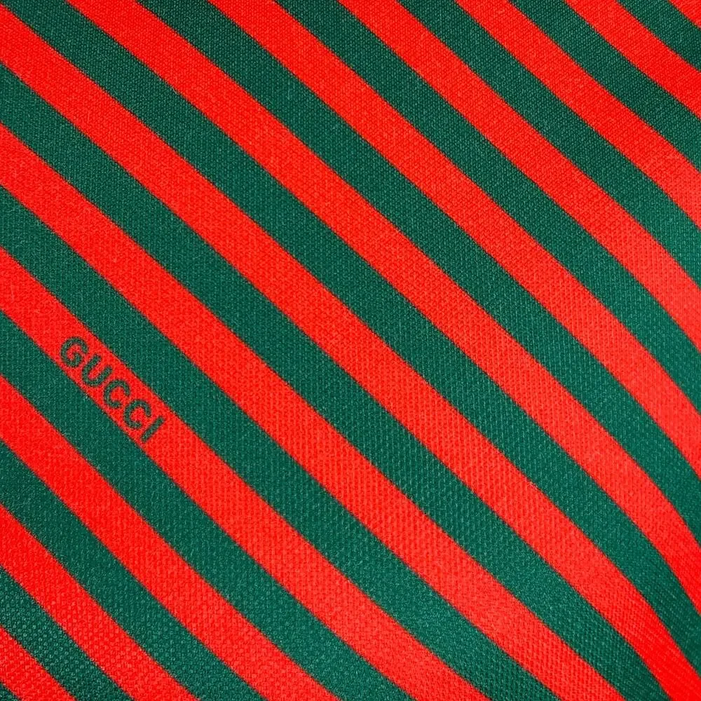 GUCCI Size M Red Green Stretch Polyester Cotton Technical Jersey Jacket